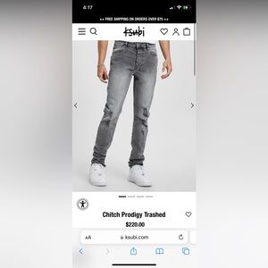 Chitch kut out nimbus denim pants MFA22DJ065